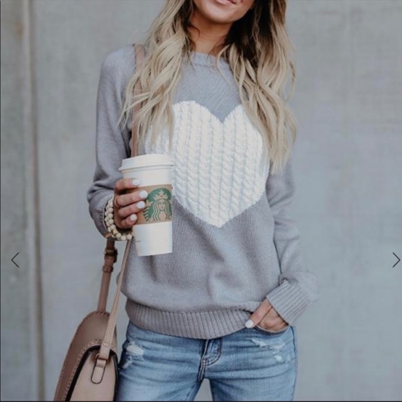 #12 ✨RESTOCKED✨Favorite Beautiful Heart ❤️ Pull over sweater - Picture 2 of 3